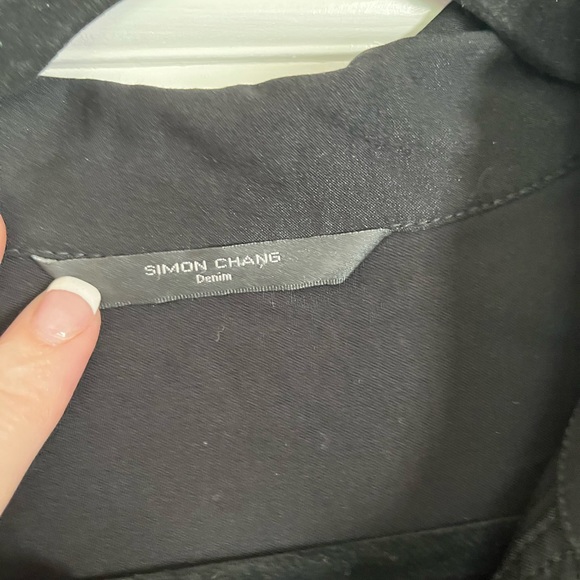 Designer Simon Chang black denim style jacket - Picture 7 of 8